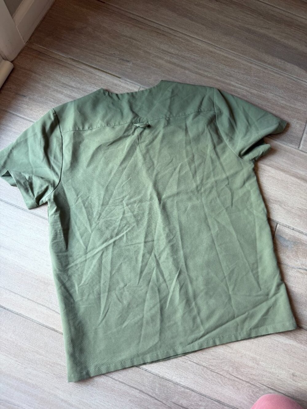 Mandala Army Green Scrub Set - V-Neck Top & Cargo Bottoms - Women's Size L - Picture 3 of 13